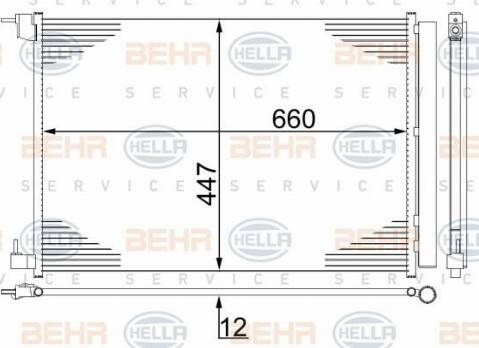 HELLA 8FC 351 302-604 - Condensatore, Climatizzatore autozon.pro