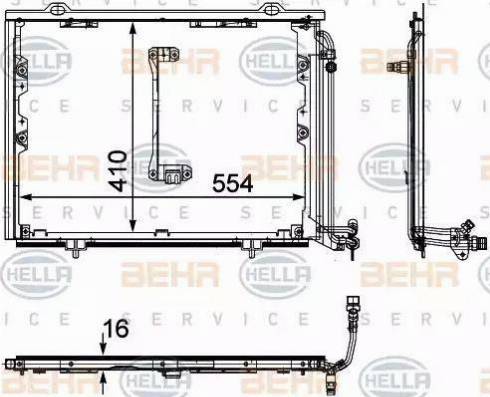 HELLA 8FC 351 302-151 - Condensatore, Climatizzatore autozon.pro