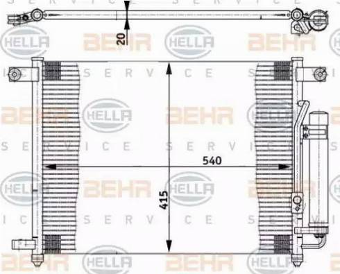 HELLA 8FC 351 302-101 - Condensatore, Climatizzatore autozon.pro