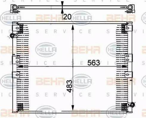 HELLA 8FC 351 302-171 - Condensatore, Climatizzatore autozon.pro