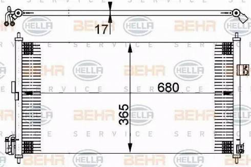 HELLA 8FC 351 302-251 - Condensatore, Climatizzatore autozon.pro