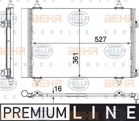 HELLA 8FC 351 307-691 - Condensatore, Climatizzatore autozon.pro