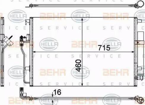 HELLA 8FC 351 307-641 - Condensatore, Climatizzatore autozon.pro