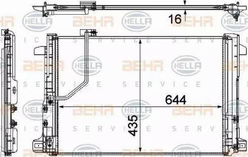 HELLA 8FC 351 307-651 - Condensatore, Climatizzatore autozon.pro