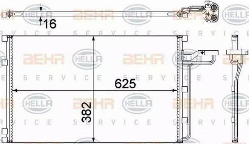 HELLA 8FC 351 307-621 - Condensatore, Climatizzatore autozon.pro