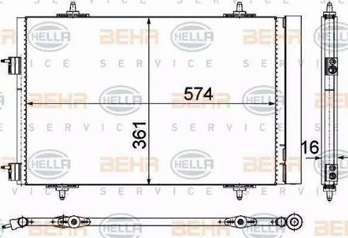 HELLA 8FC 351 319-441 - Condensatore, Climatizzatore autozon.pro