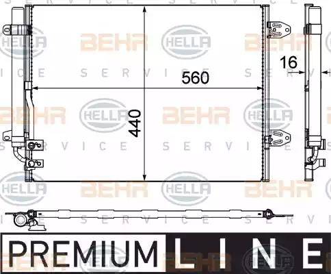 HELLA 8FC 351 319-421 - Condensatore, Climatizzatore autozon.pro