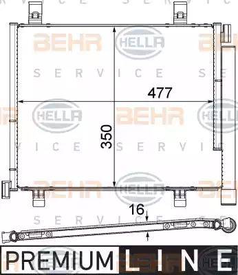 HELLA 8FC 351 319-601 - Condensatore, Climatizzatore autozon.pro