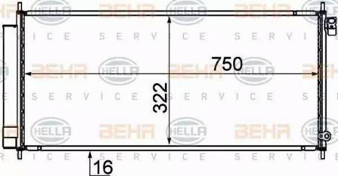 HELLA 8FC 351 319-211 - Condensatore, Climatizzatore autozon.pro