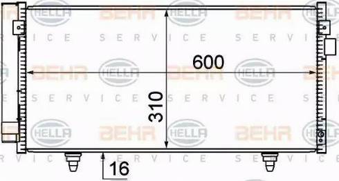 HELLA 8FC 351 319-221 - Condensatore, Climatizzatore autozon.pro