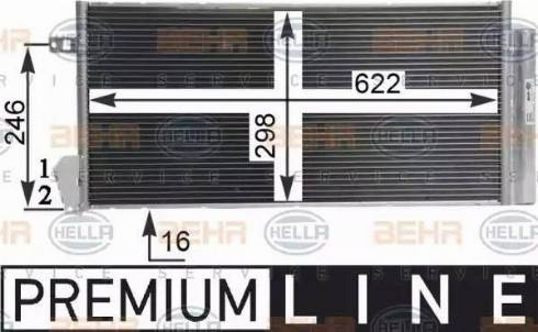 HELLA 8FC 351 310-591 - Condensatore, Climatizzatore autozon.pro