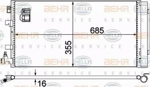 HELLA 8FC 351 310-544 - Condensatore, Climatizzatore autozon.pro