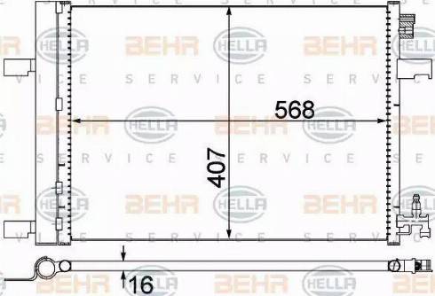 HELLA 8FC 351 310-614 - Condensatore, Climatizzatore autozon.pro