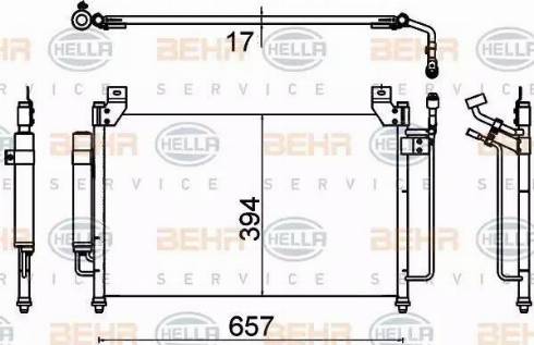 HELLA 8FC 351 310-701 - Condensatore, Climatizzatore autozon.pro