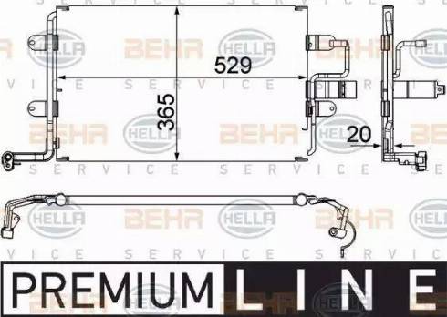 HELLA 8FC 351 318-581 - Condensatore, Climatizzatore autozon.pro