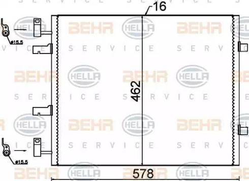 HELLA 8FC 351 318-691 - Condensatore, Climatizzatore autozon.pro