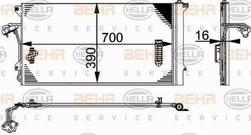 HELLA 8FC 351 317-464 - Condensatore, Climatizzatore autozon.pro