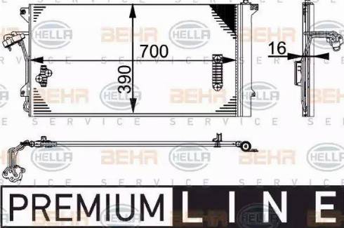 HELLA 8FC 351 317-461 - Condensatore, Climatizzatore autozon.pro