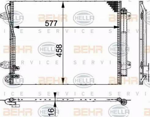 HELLA 8FC 351 317-551 - Condensatore, Climatizzatore autozon.pro