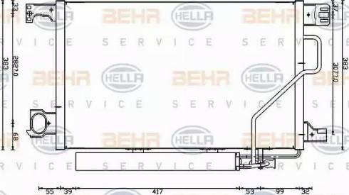 HELLA 8FC 351 317-504 - Condensatore, Climatizzatore autozon.pro