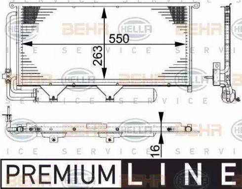 HELLA 8FC 351 317-511 - Condensatore, Climatizzatore autozon.pro