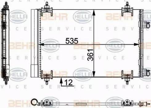 HELLA 8FC 351 317-574 - Condensatore, Climatizzatore autozon.pro