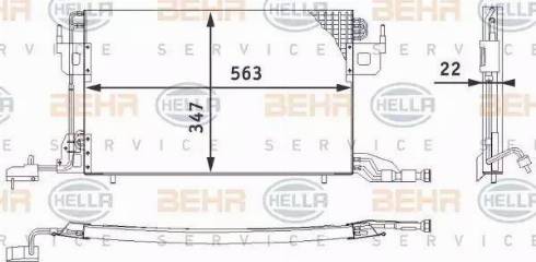 HELLA 8FC 351 317-011 - Condensatore, Climatizzatore autozon.pro