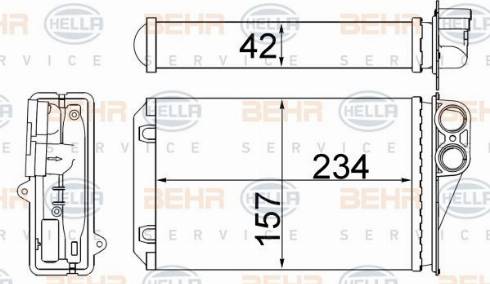 HELLA 8FH 351 511-564 - Scambiatore calore, Riscaldamento abitacolo autozon.pro