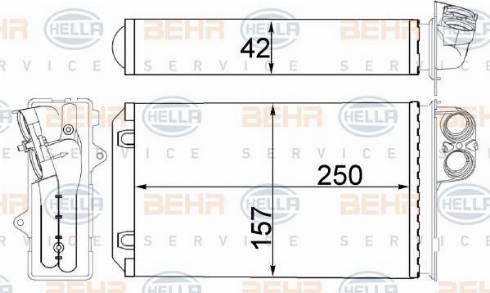 HELLA 8FH 351 511-514 - Scambiatore calore, Riscaldamento abitacolo autozon.pro