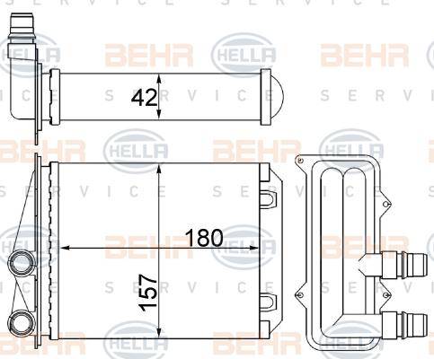 HELLA 8FH 351 511-534 - Scambiatore calore, Riscaldamento abitacolo autozon.pro