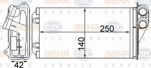 HELLA 8FH 351 511-524 - Scambiatore calore, Riscaldamento abitacolo autozon.pro