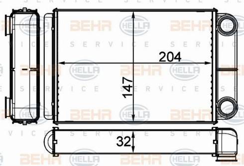 HELLA 8FH 351 511-694 - Scambiatore calore, Riscaldamento abitacolo autozon.pro