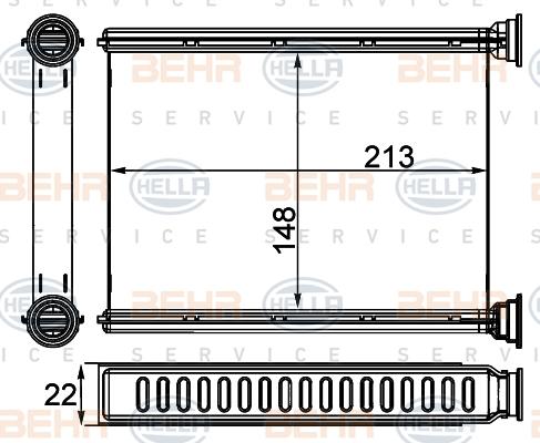 HELLA 8FH 351 511-604 - Scambiatore calore, Riscaldamento abitacolo autozon.pro