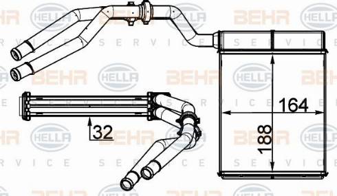 HELLA 8FH 351 511-684 - Scambiatore calore, Riscaldamento abitacolo autozon.pro