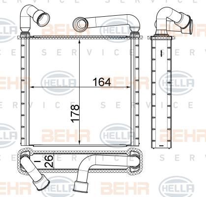 HELLA 8FH 351 511-634 - Scambiatore calore, Riscaldamento abitacolo autozon.pro