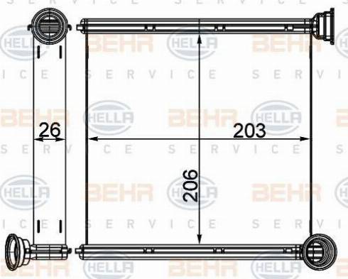 HELLA 8FH 351 511-674 - Scambiatore calore, Riscaldamento abitacolo autozon.pro