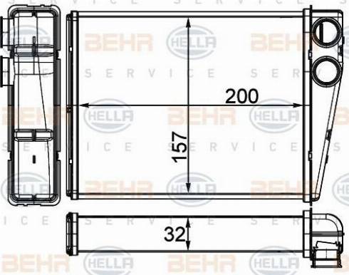 HELLA 8FH 351 511-744 - Scambiatore calore, Riscaldamento abitacolo autozon.pro