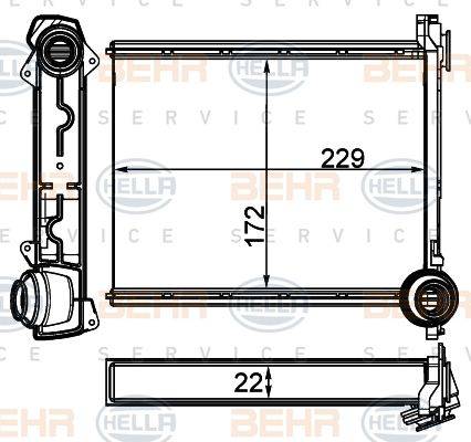 HELLA 8FH 351 511-754 - Scambiatore calore, Riscaldamento abitacolo autozon.pro