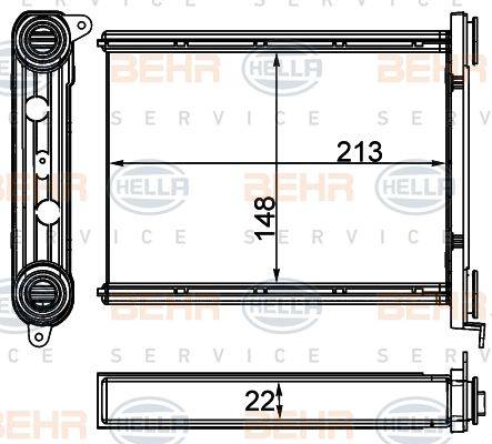 HELLA 8FH 351 511-704 - Scambiatore calore, Riscaldamento abitacolo autozon.pro