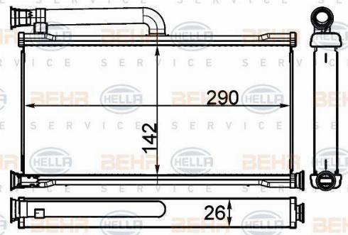 HELLA 8FH 351 511-724 - Scambiatore calore, Riscaldamento abitacolo autozon.pro