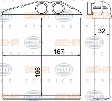 HELLA 8FH 351 000-501 - Scambiatore calore, Riscaldamento abitacolo autozon.pro