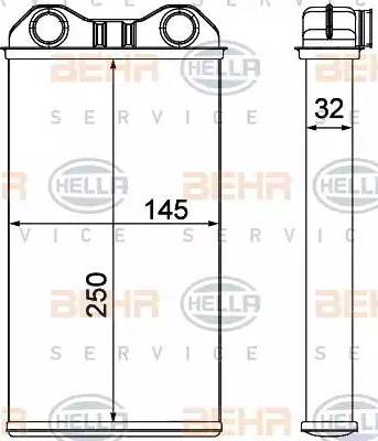 HELLA 8FH 351 000-621 - Scambiatore calore, Riscaldamento abitacolo autozon.pro