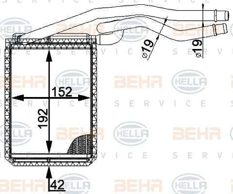 HELLA 8FH 351 001-641 - Scambiatore calore, Riscaldamento abitacolo autozon.pro