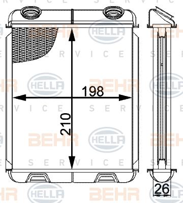 HELLA 8FH 351 001-631 - Scambiatore calore, Riscaldamento abitacolo autozon.pro