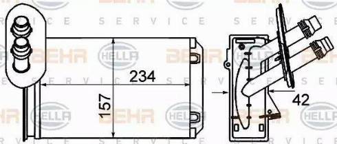 HELLA 8FH 351 001-621 - Scambiatore calore, Riscaldamento abitacolo autozon.pro