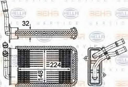 HELLA 8FH 351 002-141 - Scambiatore calore, Riscaldamento abitacolo autozon.pro