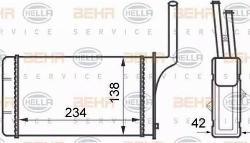 HELLA 8FH 351 024-461 - Scambiatore calore, Riscaldamento abitacolo autozon.pro