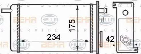 HELLA 8FH 351 024-341 - Scambiatore calore, Riscaldamento abitacolo autozon.pro