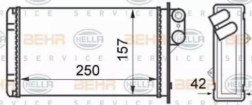 HELLA 8FH 351 024-291 - Scambiatore calore, Riscaldamento abitacolo autozon.pro