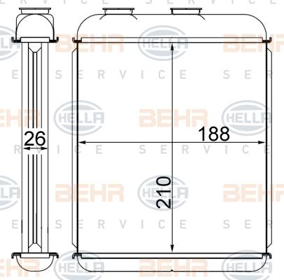 HELLA 8FH 351 024-274 - Scambiatore calore, Riscaldamento abitacolo autozon.pro